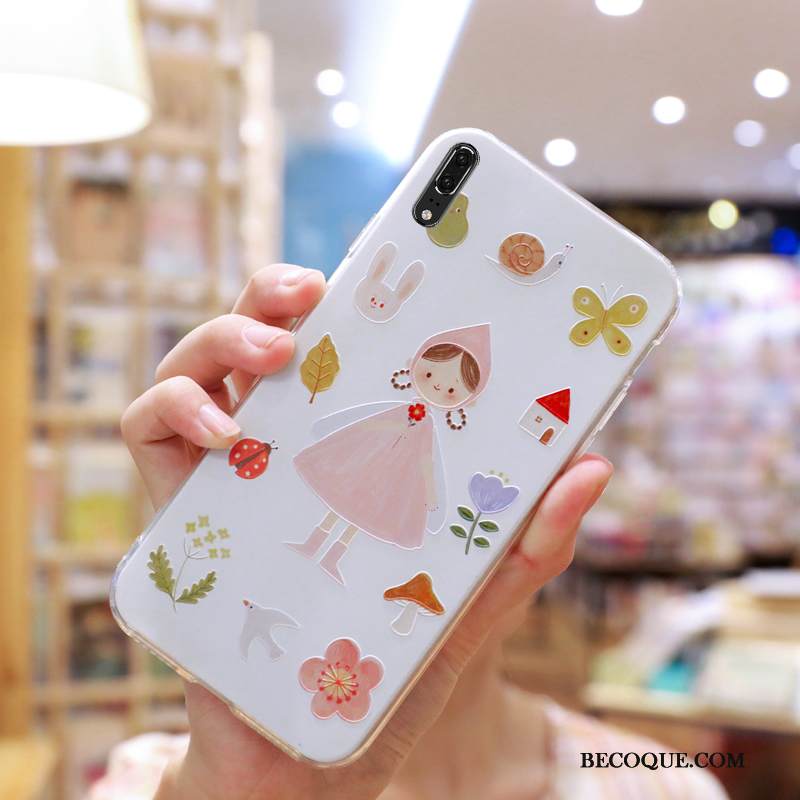 Kuori Huawei P20 Laukut Rakastunut Murtumaton, Kotelo Huawei P20 Pehmeä Neste Trendi Persoonallisuus