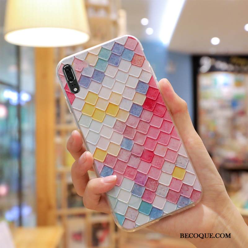Kuori Huawei P20 Laukut Rakastunut Murtumaton, Kotelo Huawei P20 Pehmeä Neste Trendi Persoonallisuus