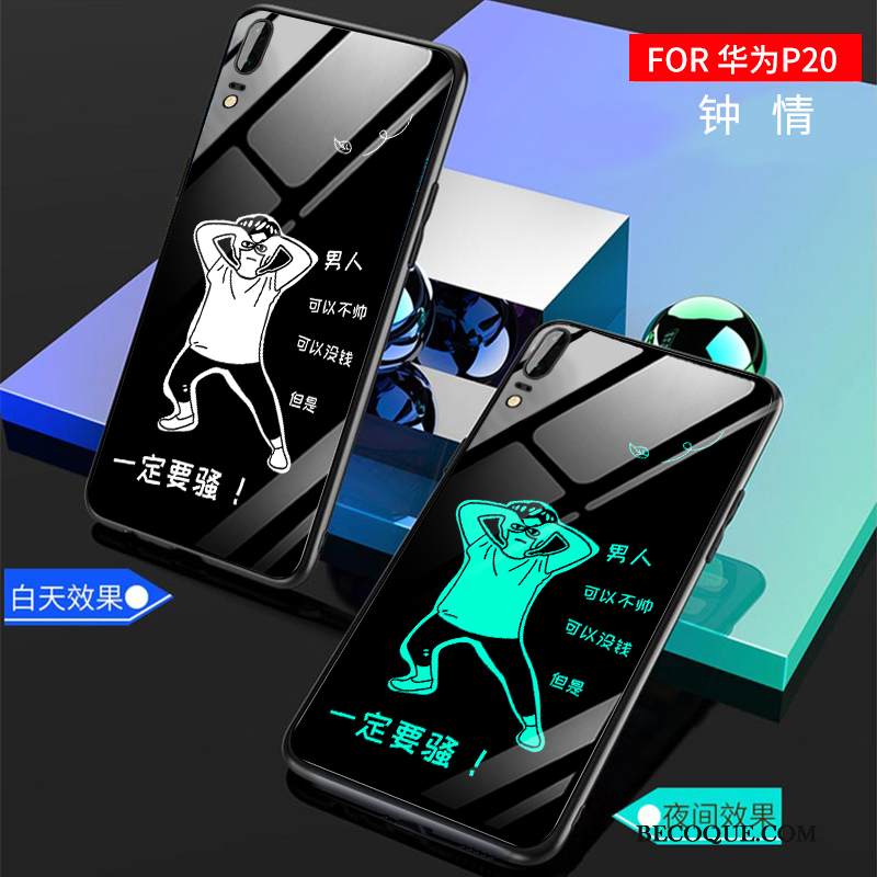 Kuori Huawei P20 Laukut Uusi Persoonallisuus, Kotelo Huawei P20 Silikoni Net Red Musta