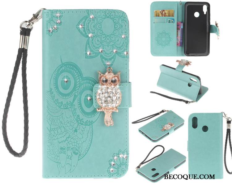 Kuori Huawei P20 Lite Kuoret Puhelimen Kuoret Sininen, Kotelo Huawei P20 Lite Strassi Kukka Ripustettavat Koristeet