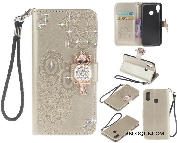 Kuori Huawei P20 Lite Kuoret Puhelimen Kuoret Sininen, Kotelo Huawei P20 Lite Strassi Kukka Ripustettavat Koristeet