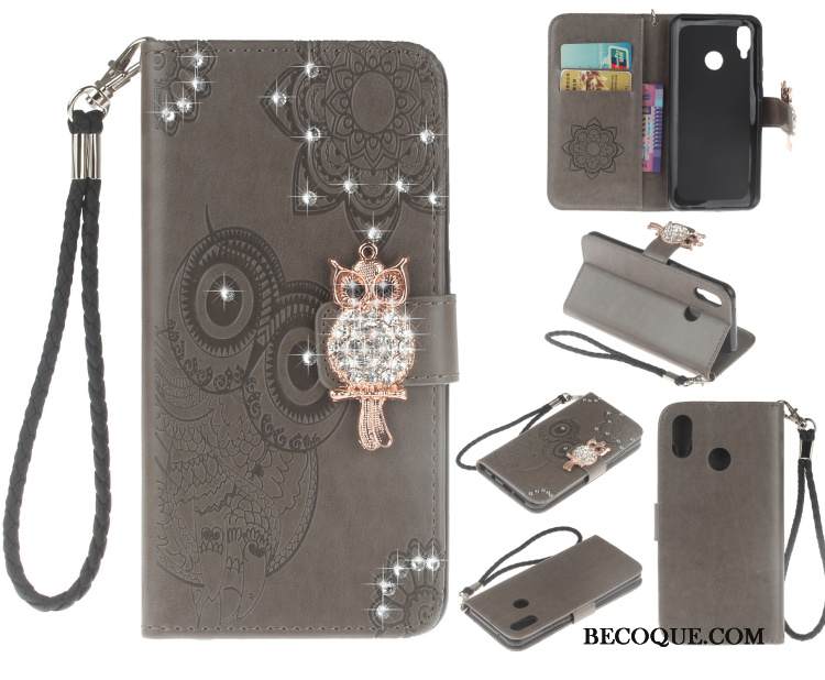 Kuori Huawei P20 Lite Kuoret Puhelimen Kuoret Sininen, Kotelo Huawei P20 Lite Strassi Kukka Ripustettavat Koristeet