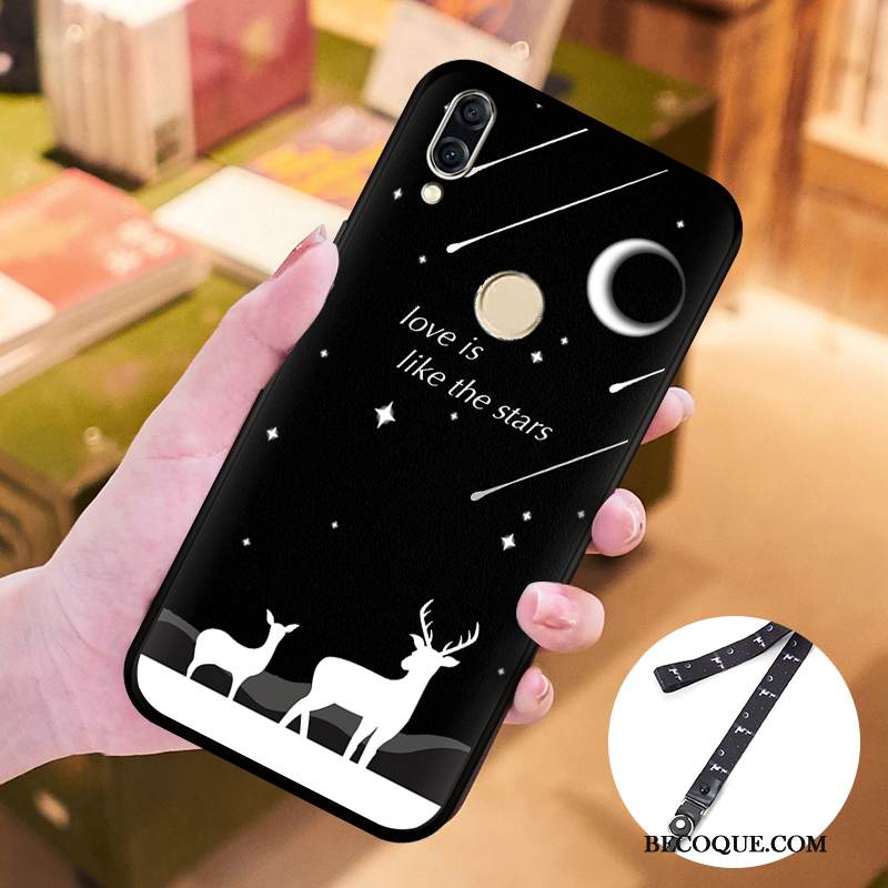 Kuori Huawei P20 Lite Laukut Puhelimen Kuoret Persoonallisuus, Kotelo Huawei P20 Lite Luova Ripustettava Kaula Musta