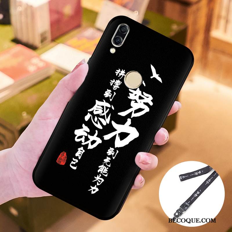 Kuori Huawei P20 Lite Laukut Puhelimen Kuoret Persoonallisuus, Kotelo Huawei P20 Lite Luova Ripustettava Kaula Musta