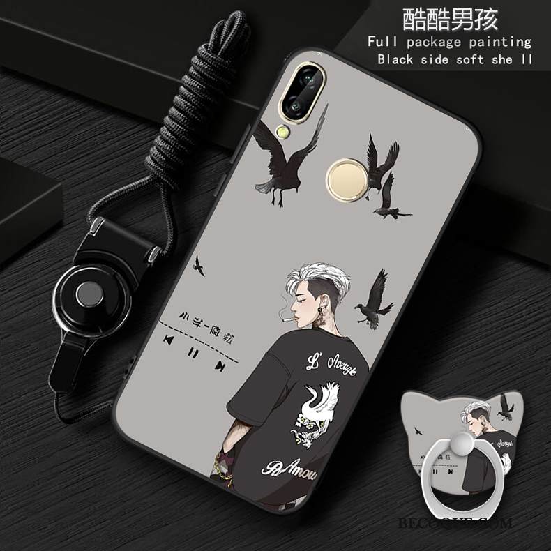 Kuori Huawei P20 Lite Luova Sininen Ripustettavat Koristeet, Kotelo Huawei P20 Lite Sarjakuva Puhelimen Kuoret Murtumaton