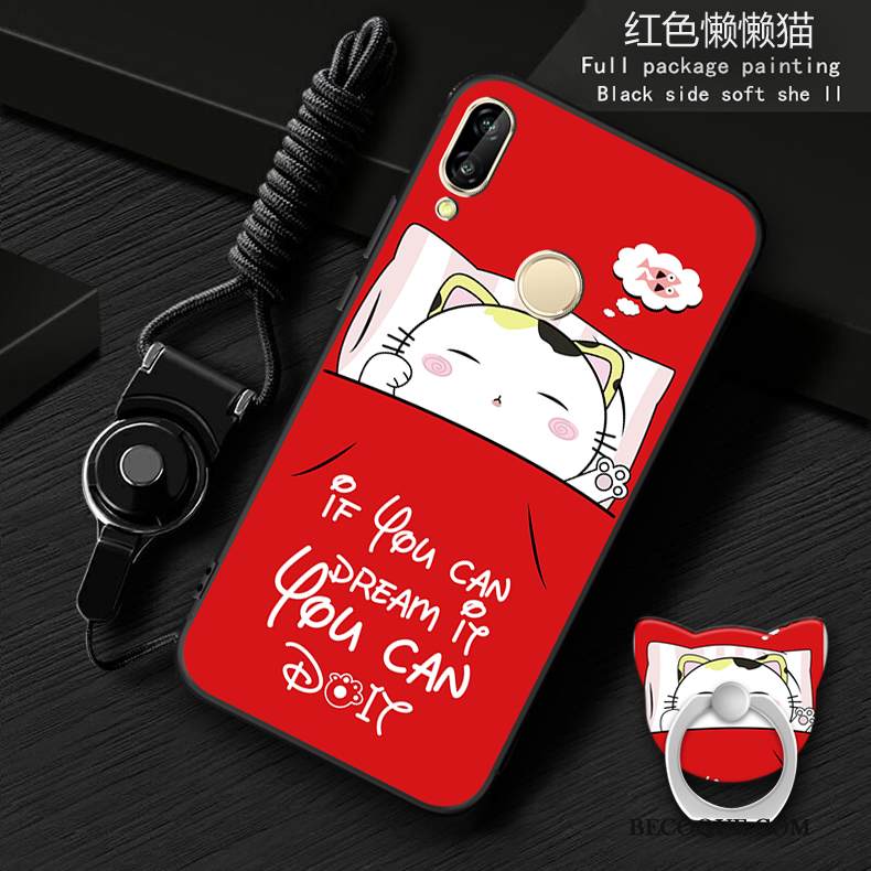 Kuori Huawei P20 Lite Luova Sininen Ripustettavat Koristeet, Kotelo Huawei P20 Lite Sarjakuva Puhelimen Kuoret Murtumaton