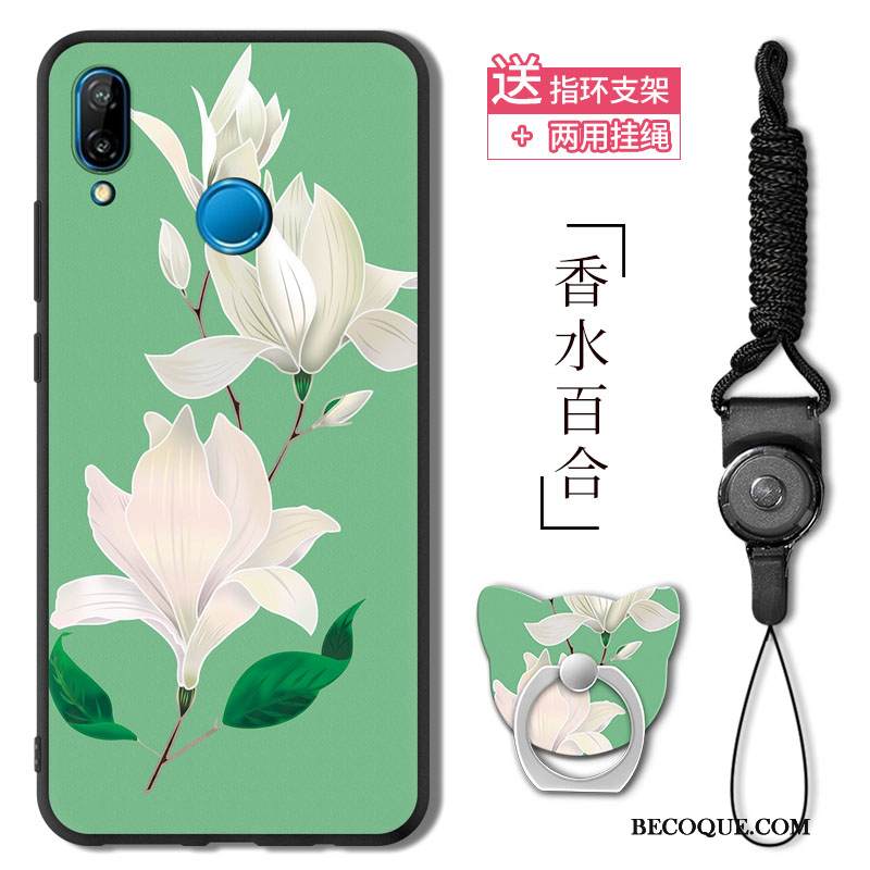 Kuori Huawei P20 Lite Pehmeä Neste Vihreä Puhelimen Kuoret, Kotelo Huawei P20 Lite Sarjakuva Uusi