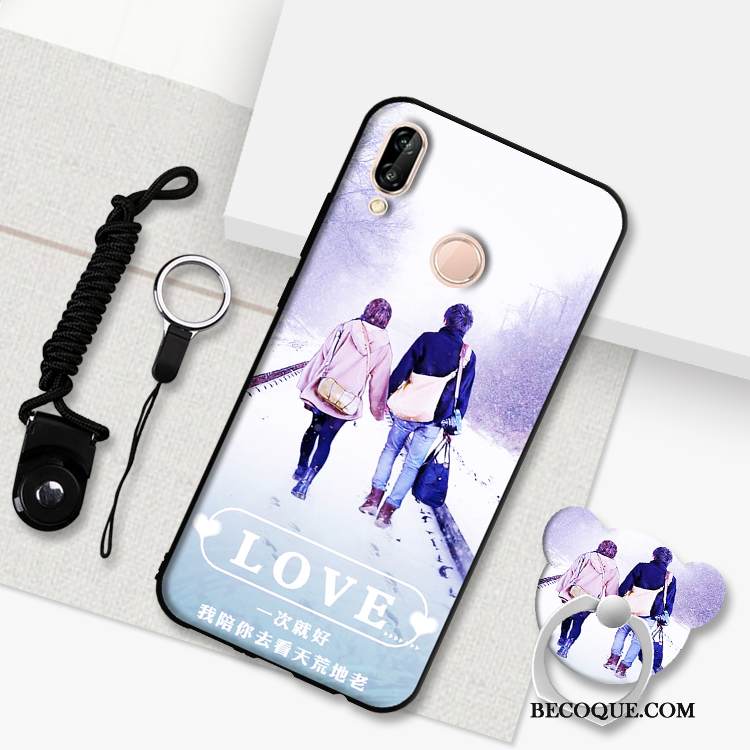 Kuori Huawei P20 Lite Pesty Suede Puhelimen Kuoret, Kotelo Huawei P20 Lite Jauhe