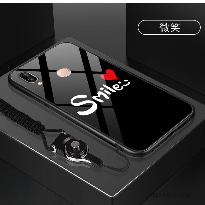 Kuori Huawei P20 Lite Sarjakuva Karkaisu Lasi, Kotelo Huawei P20 Lite Punainen Puhelimen Kuoret