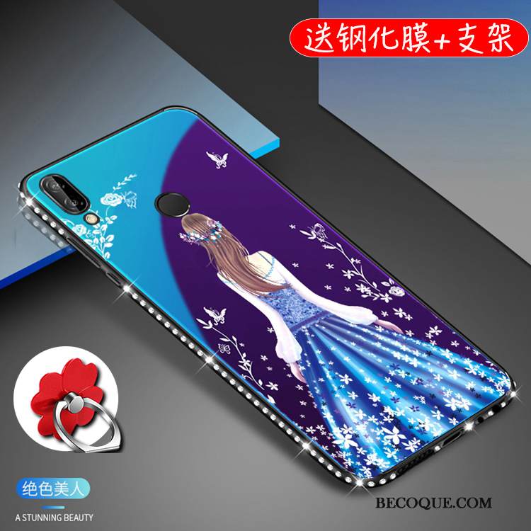 Kuori Huawei P20 Lite Strassi Nuoret Puhelimen Kuoret, Kotelo Huawei P20 Lite Rhinestone Inlay Violetti Lasi