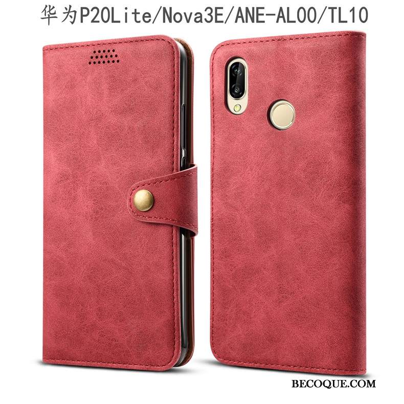 Kuori Huawei P20 Lite Suojaus Murtumaton Puhelimen Kuoret, Kotelo Huawei P20 Lite Nahka Nuoret Harmaa