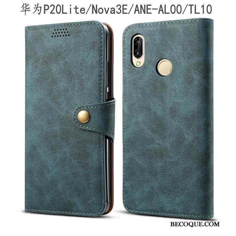 Kuori Huawei P20 Lite Suojaus Murtumaton Puhelimen Kuoret, Kotelo Huawei P20 Lite Nahka Nuoret Harmaa