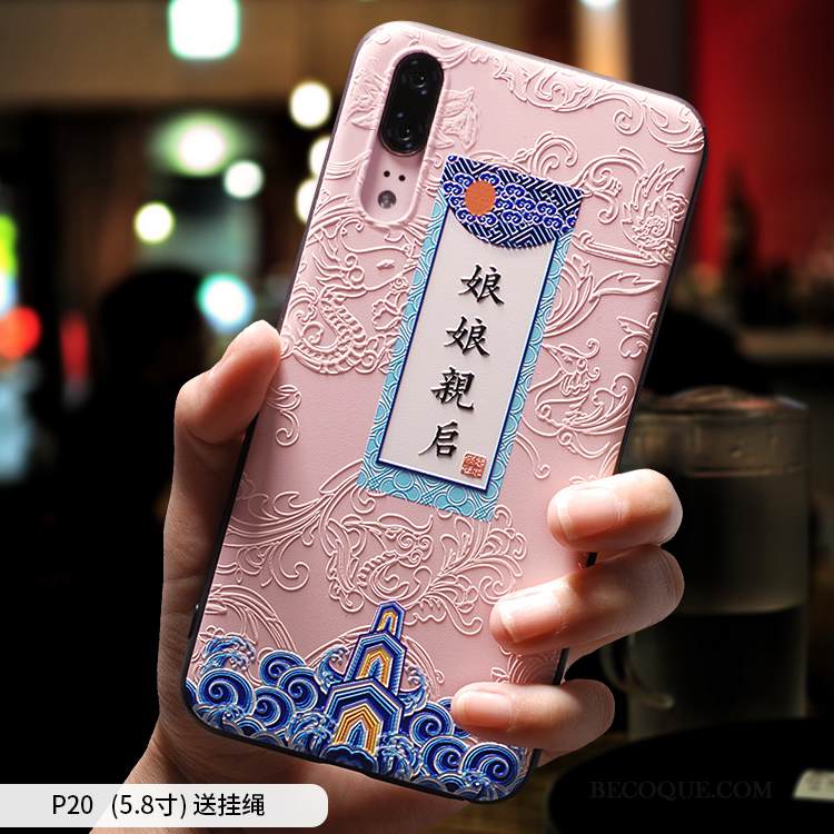 Kuori Huawei P20 Luova Murtumaton Ohut, Kotelo Huawei P20 Silikoni Pesty Suede Tide-brändi