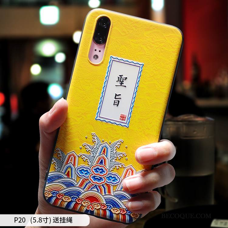 Kuori Huawei P20 Luova Murtumaton Ohut, Kotelo Huawei P20 Silikoni Pesty Suede Tide-brändi