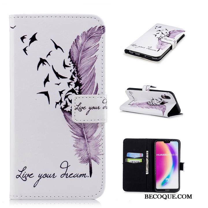 Kuori Huawei P20 Nahka Puhelimen Kuoret Punainen, Kotelo Huawei P20 Sarjakuva Murtumaton