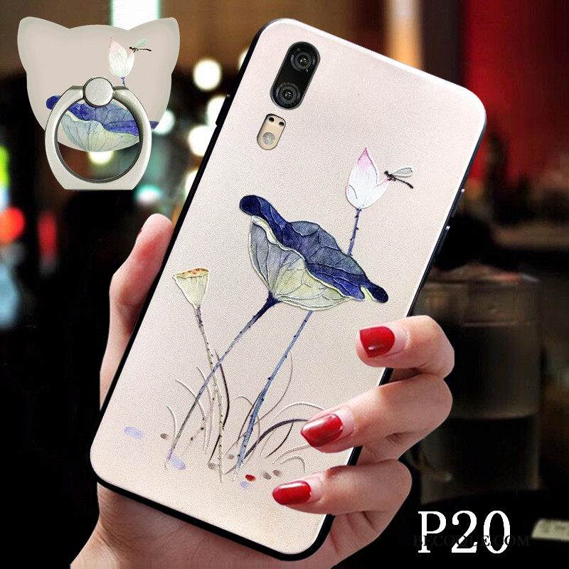 Kuori Huawei P20 Pehmeä Neste Pesty Suede Puhelimen Kuoret, Kotelo Huawei P20 Suojaus Silmukka Ripustettavat Koristeet