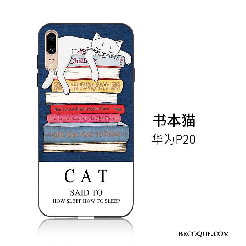Kuori Huawei P20 Pehmeä Neste Ripustettavat Koristeet Sininen, Kotelo Huawei P20 Kohokuviointi Trendi Puhelimen Kuoret