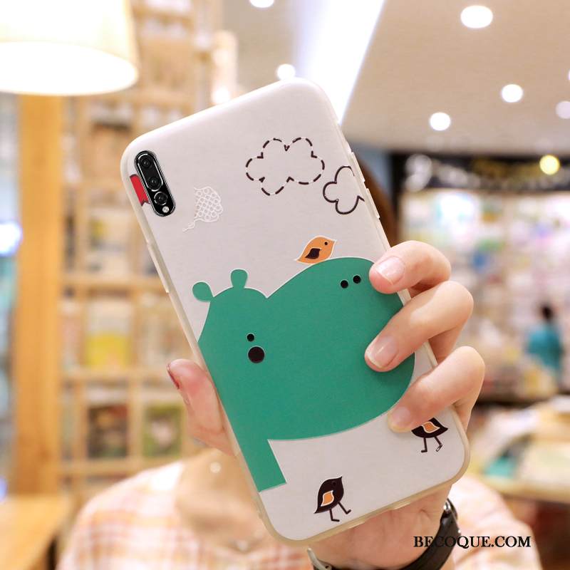 Kuori Huawei P20 Pro Laukut Valkoinen Trendi, Kotelo Huawei P20 Pro Pehmeä Neste Pesty Suede Persoonallisuus