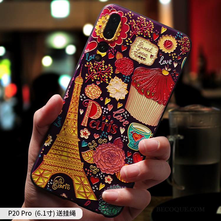 Kuori Huawei P20 Pro Silikoni Persoonallisuus Puhelimen Kuoret, Kotelo Huawei P20 Pro Suojaus Trendi Tide-brändi