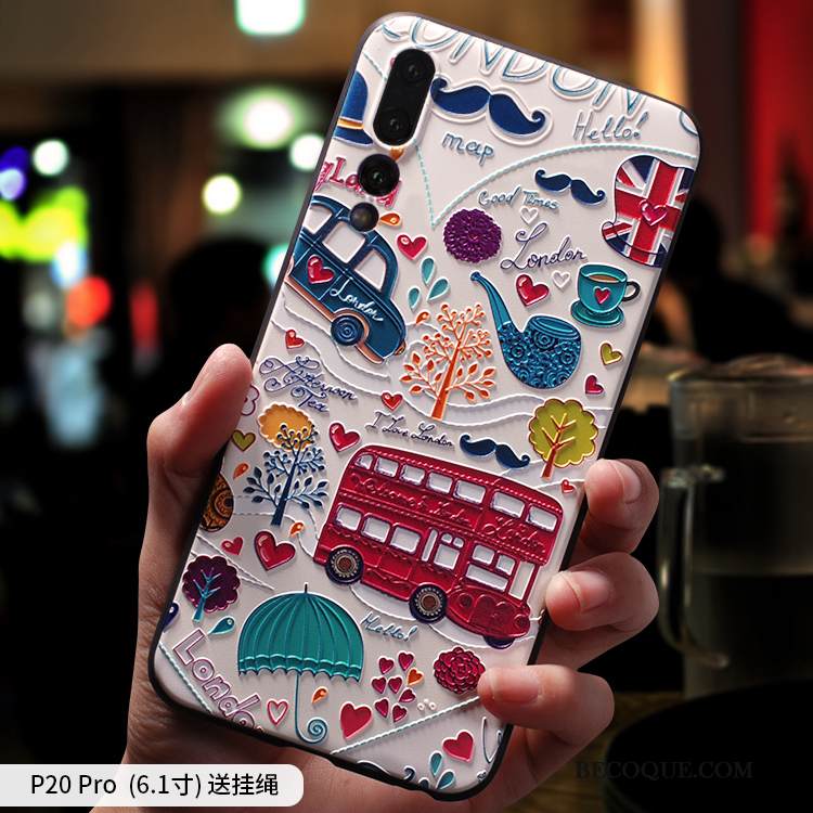Kuori Huawei P20 Pro Silikoni Persoonallisuus Puhelimen Kuoret, Kotelo Huawei P20 Pro Suojaus Trendi Tide-brändi