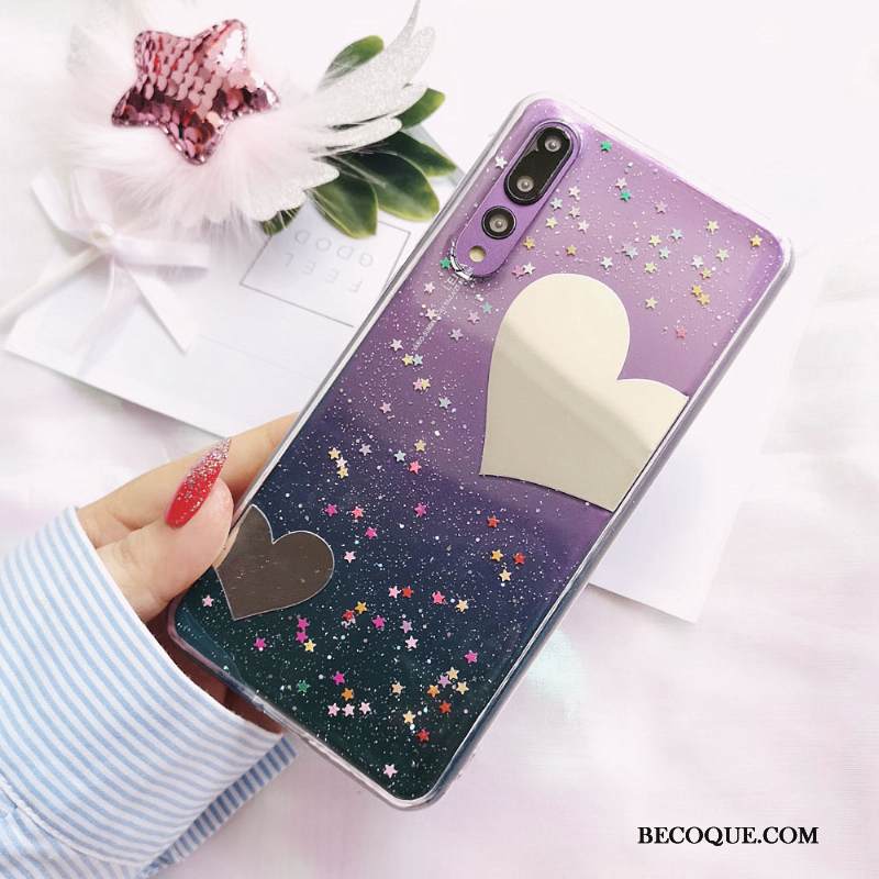 Kuori Huawei P20 Pro Silikoni Tide-brändi Violetti, Kotelo Huawei P20 Pro Pehmeä Neste Puhelimen Kuoret Persoonallisuus