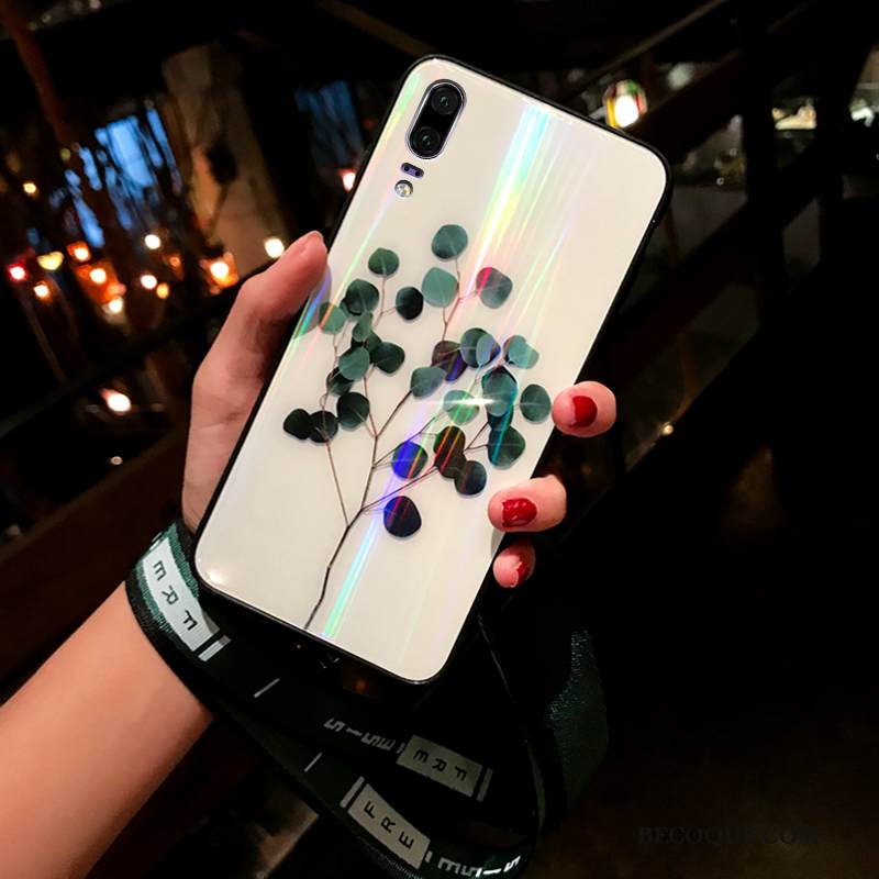 Kuori Huawei P20 Silikoni Net Red Rakastunut, Kotelo Huawei P20 Suojaus Mulkoilla Yksinkertainen