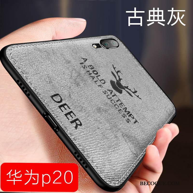 Kuori Huawei P20 Silikoni Tide-brändi Murtumaton, Kotelo Huawei P20 Pehmeä Neste Nuoret Puhelimen Kuoret