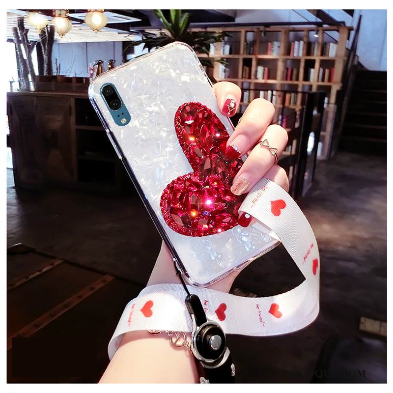 Kuori Huawei P20 Strassi Punainen Murtumaton, Kotelo Huawei P20 Puhelimen Kuoret