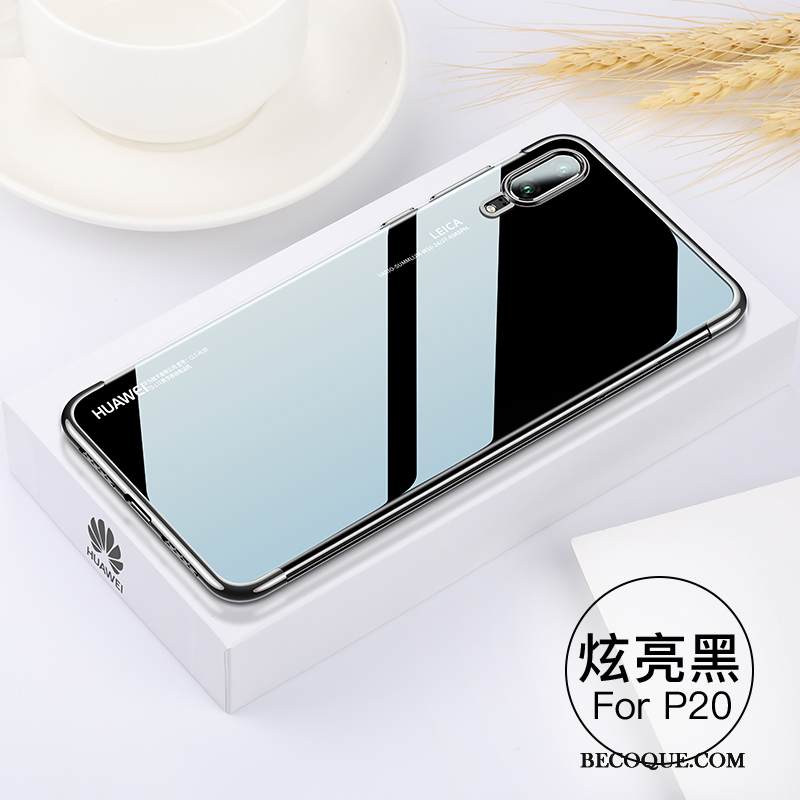 Kuori Huawei P20 Suojaus Ohut Lasi, Kotelo Huawei P20 Pehmeä Neste Ripustettavat Koristeet Net Red