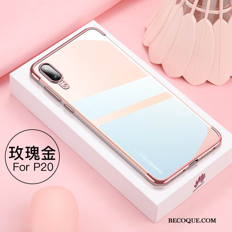 Kuori Huawei P20 Suojaus Ohut Lasi, Kotelo Huawei P20 Pehmeä Neste Ripustettavat Koristeet Net Red