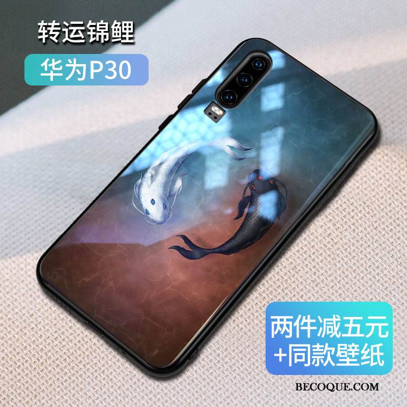 Kuori Huawei P30 Laukut Tide-brändi Rakastunut, Kotelo Huawei P30 Luova Persoonallisuus Uusi