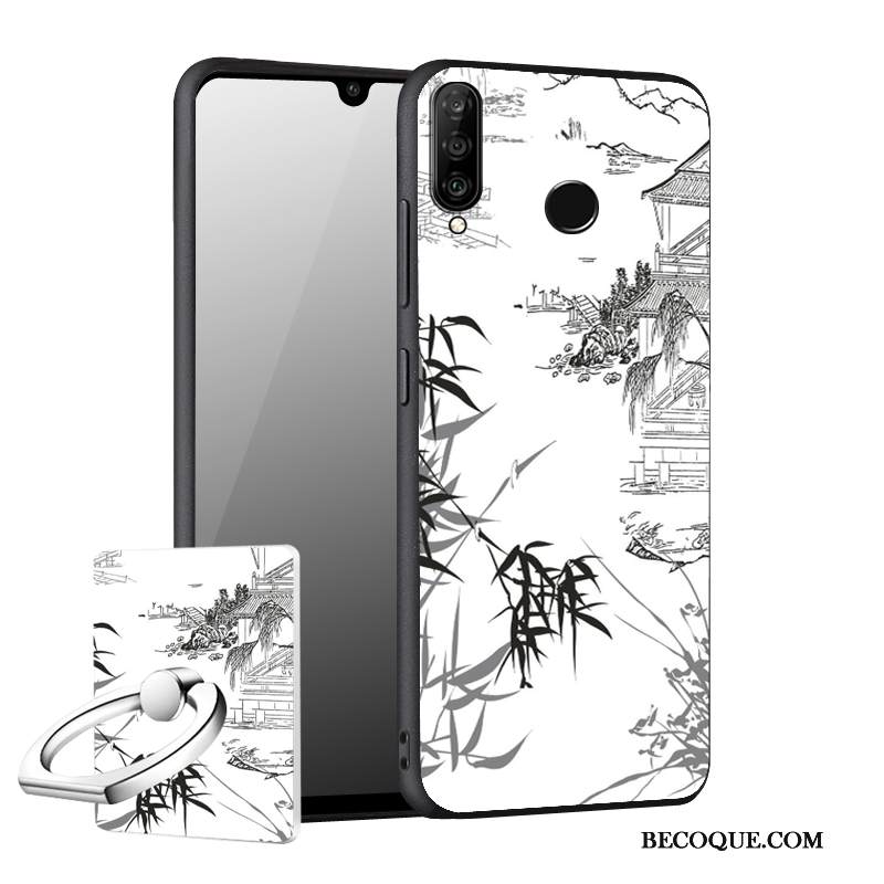 Kuori Huawei P30 Lite Laukut Sininen Puhelimen Kuoret, Kotelo Huawei P30 Lite Suojaus Murtumaton Pesty Suede