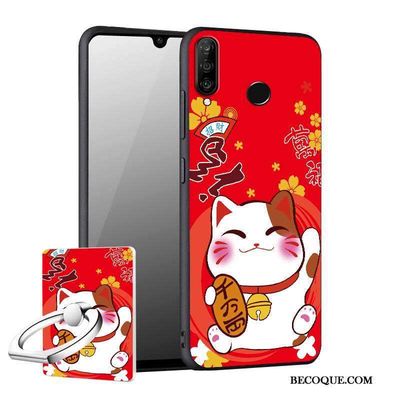 Kuori Huawei P30 Lite Laukut Sininen Puhelimen Kuoret, Kotelo Huawei P30 Lite Suojaus Murtumaton Pesty Suede