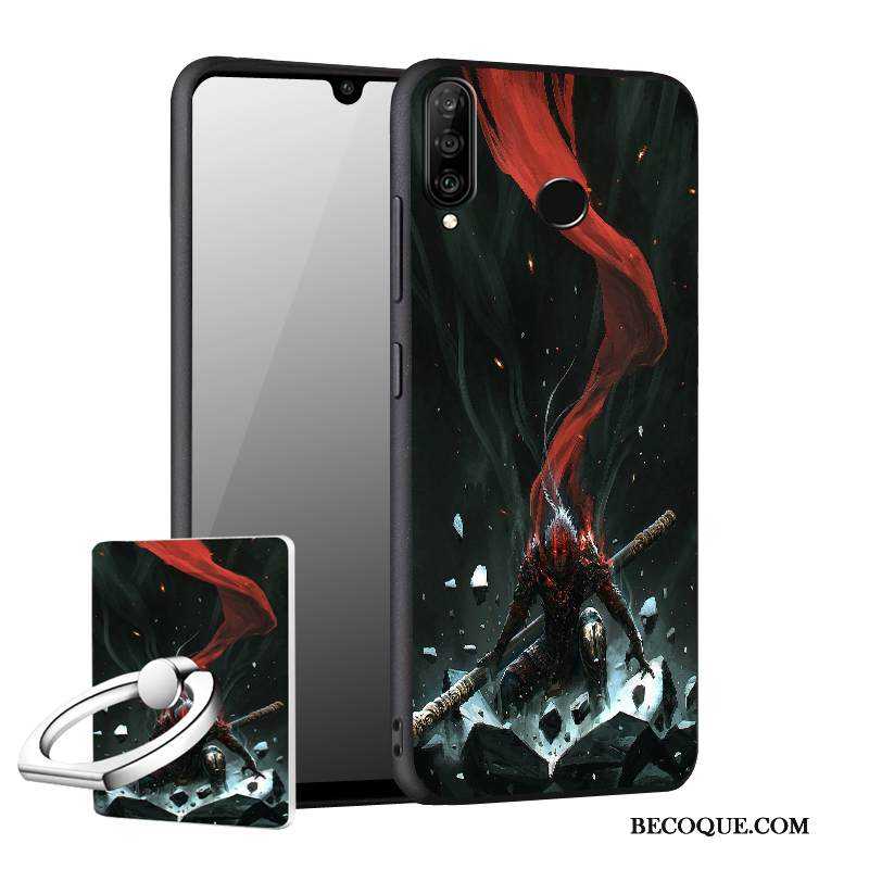 Kuori Huawei P30 Lite Laukut Sininen Puhelimen Kuoret, Kotelo Huawei P30 Lite Suojaus Murtumaton Pesty Suede