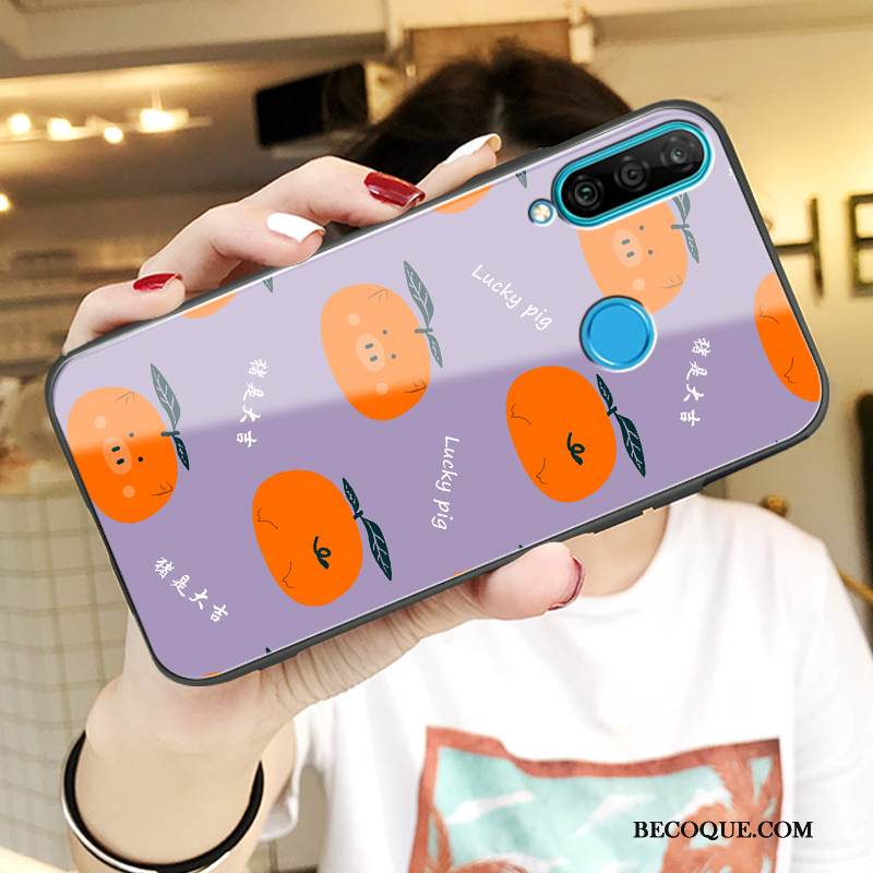 Kuori Huawei P30 Lite Laukut Trendi Murtumaton, Kotelo Huawei P30 Lite Pehmeä Neste Rakastunut Lasi