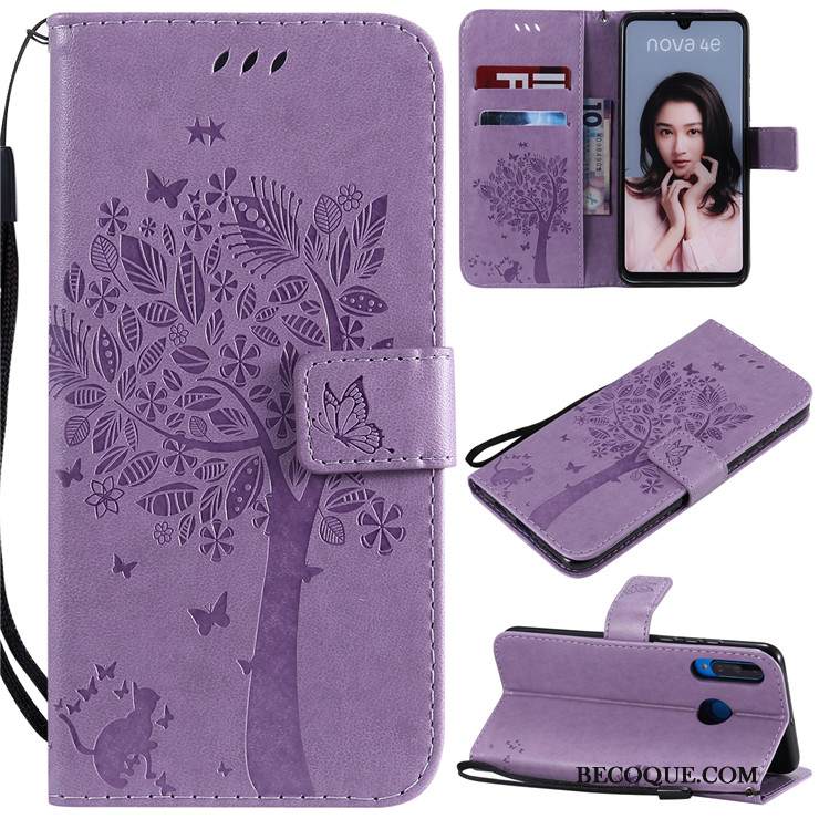 Kuori Huawei P30 Lite Nahka Murtumaton Puhelimen Kuoret, Kotelo Huawei P30 Lite Suojaus Vihreä