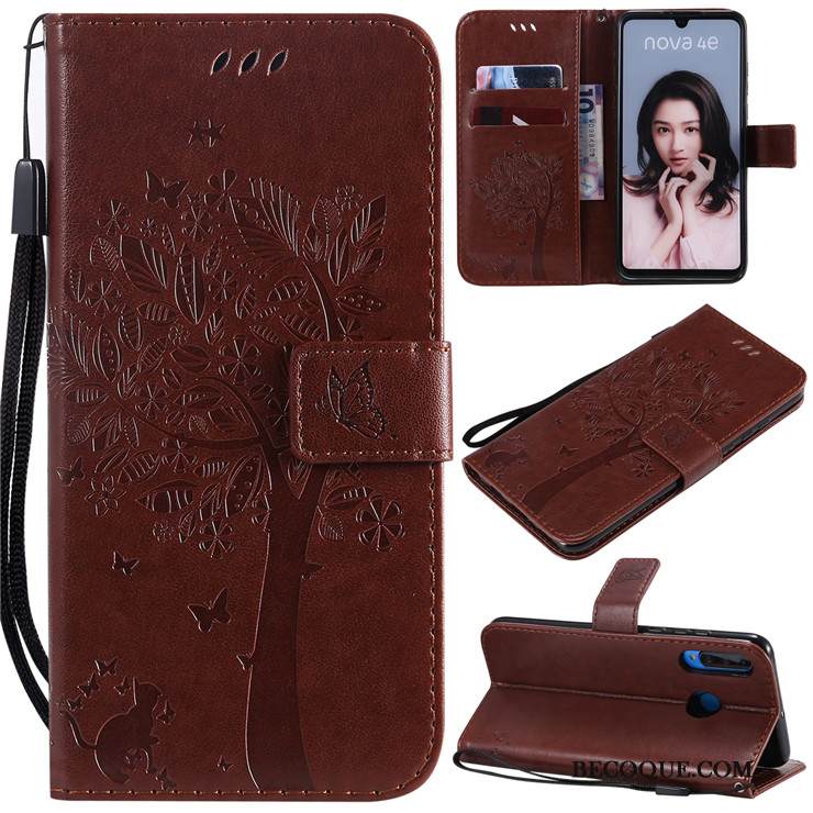 Kuori Huawei P30 Lite Nahka Murtumaton Puhelimen Kuoret, Kotelo Huawei P30 Lite Suojaus Vihreä