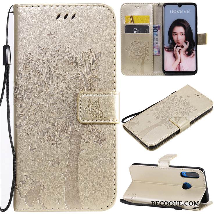 Kuori Huawei P30 Lite Nahka Murtumaton Puhelimen Kuoret, Kotelo Huawei P30 Lite Suojaus Vihreä