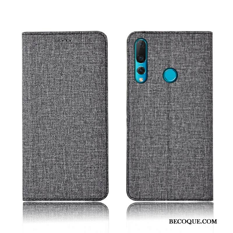 Kuori Huawei P30 Lite Pehmeä Neste Pellava Harmaa, Kotelo Huawei P30 Lite Laukut Uusi Puhelimen Kuoret