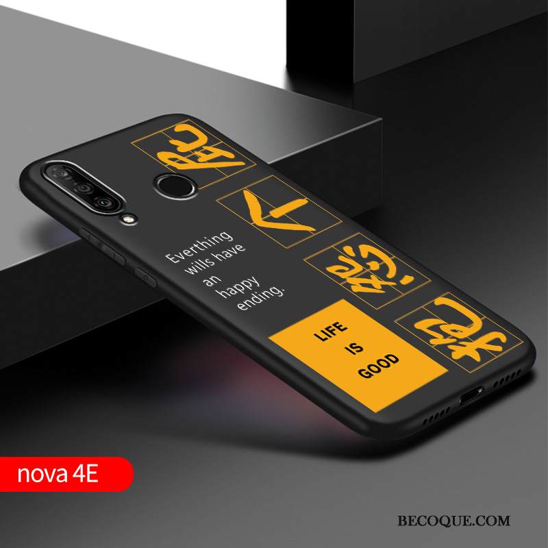 Kuori Huawei P30 Lite Pehmeä Neste Uusi Ihana, Kotelo Huawei P30 Lite Sarjakuva Musta Puhelimen Kuoret