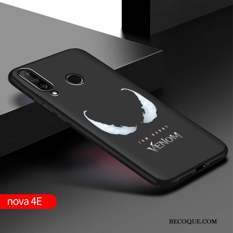 Kuori Huawei P30 Lite Pehmeä Neste Uusi Ihana, Kotelo Huawei P30 Lite Sarjakuva Musta Puhelimen Kuoret