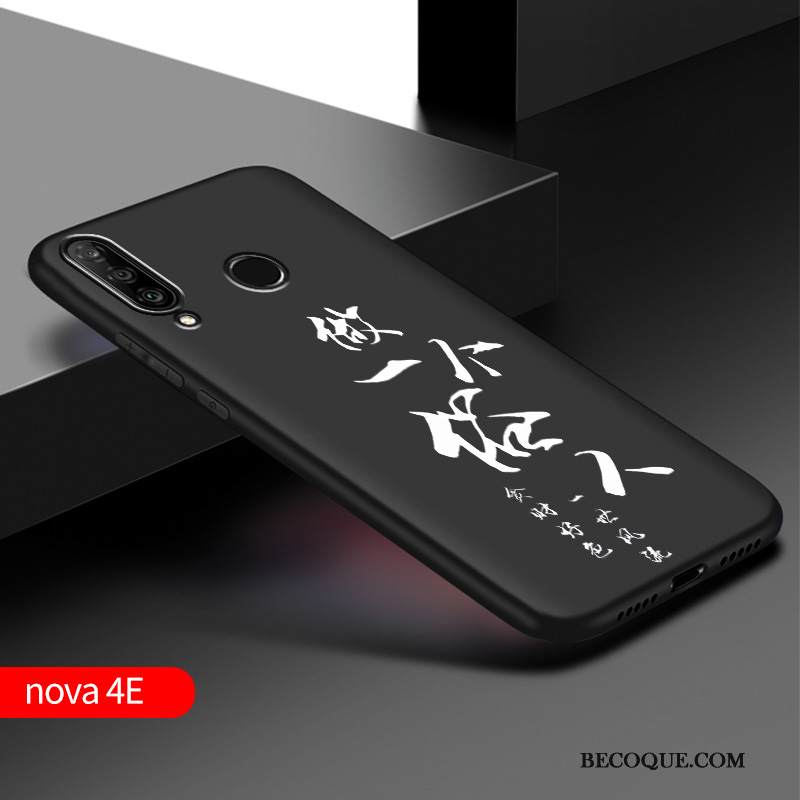 Kuori Huawei P30 Lite Pehmeä Neste Uusi Ihana, Kotelo Huawei P30 Lite Sarjakuva Musta Puhelimen Kuoret