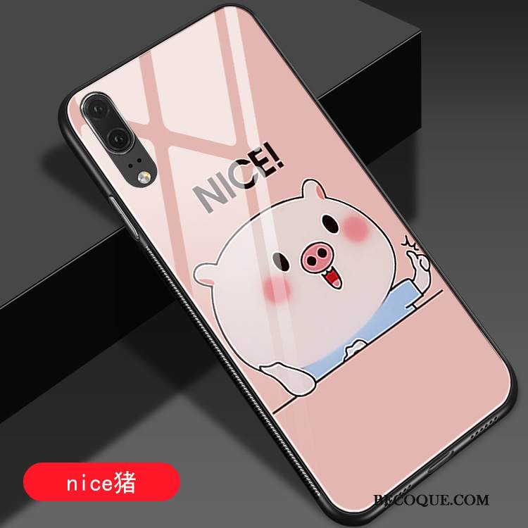 Kuori Huawei P30 Lite Sarjakuva Pieni Lasi, Kotelo Huawei P30 Lite Laukut Net Red Murtumaton