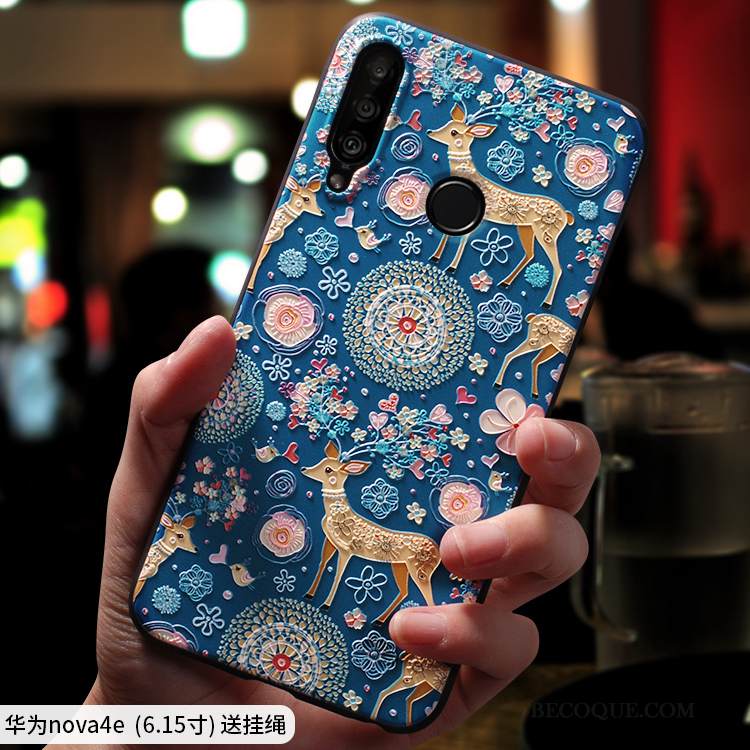 Kuori Huawei P30 Lite Sarjakuva Ultra Pesty Suede, Kotelo Huawei P30 Lite Suojaus Tide-brändi Ripustettavat Koristeet