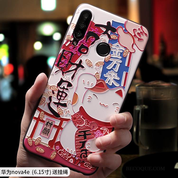 Kuori Huawei P30 Lite Sarjakuva Ultra Pesty Suede, Kotelo Huawei P30 Lite Suojaus Tide-brändi Ripustettavat Koristeet