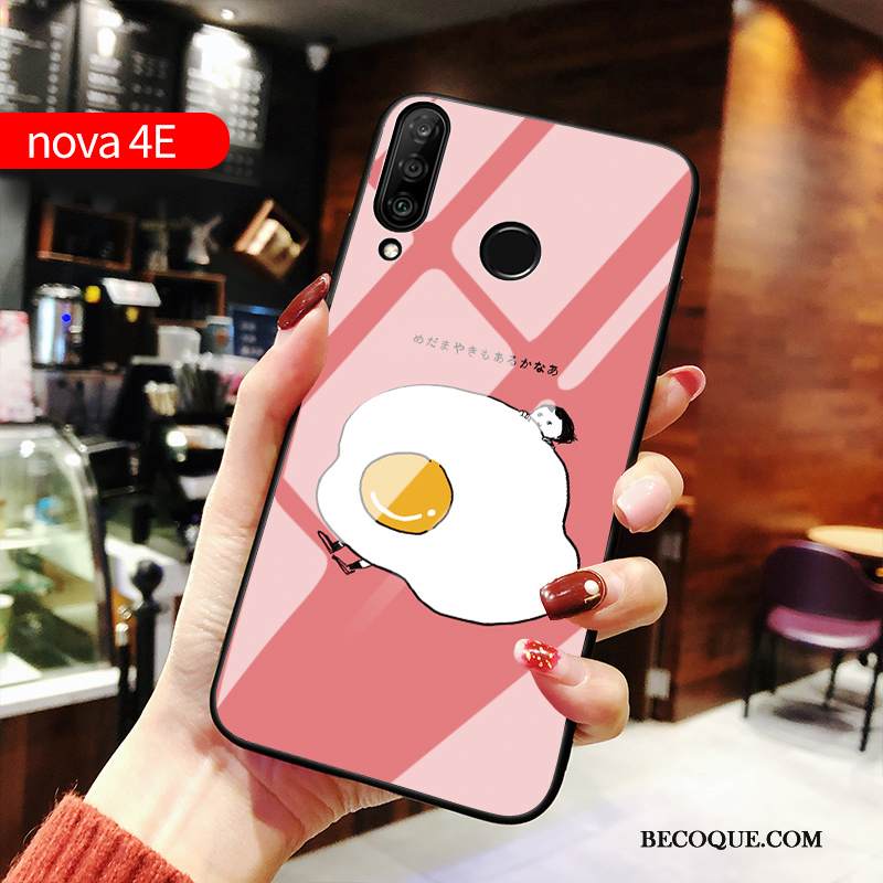 Kuori Huawei P30 Lite Silikoni Lasi Pesty Suede, Kotelo Huawei P30 Lite Suojaus Murtumaton Muokata