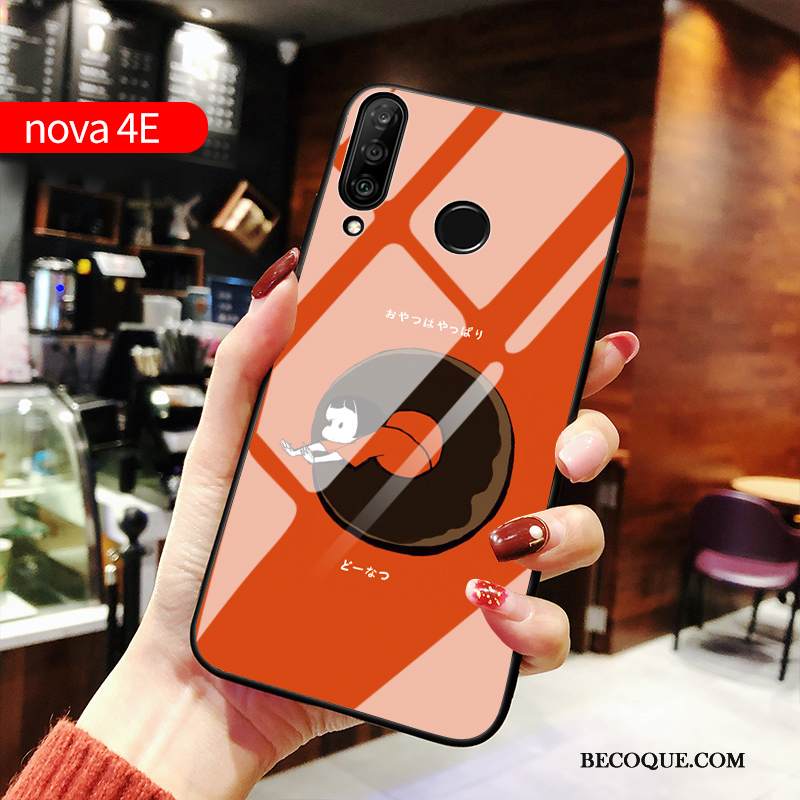 Kuori Huawei P30 Lite Silikoni Lasi Pesty Suede, Kotelo Huawei P30 Lite Suojaus Murtumaton Muokata