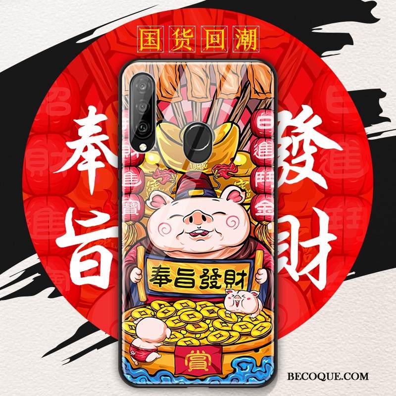 Kuori Huawei P30 Lite Suojaus Lasi Trendi, Kotelo Huawei P30 Lite Monivärinen Kulta Ultra