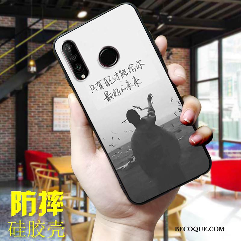 Kuori Huawei P30 Lite Suojaus Murtumaton Sininen, Kotelo Huawei P30 Lite Pehmeä Neste Puhelimen Kuoret Ihana