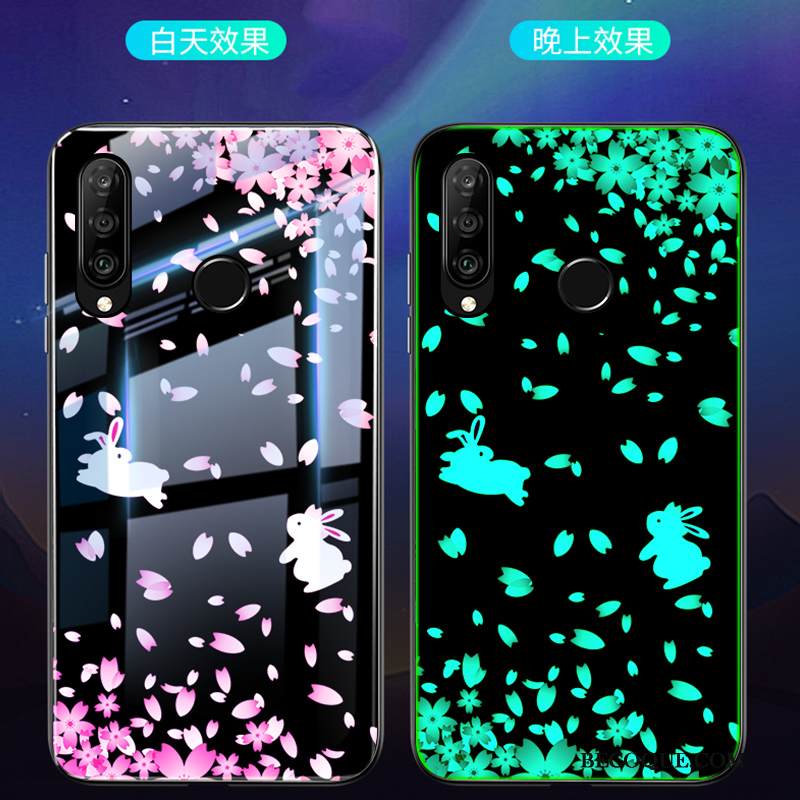 Kuori Huawei P30 Lite Suojaus Net Red Kaunis, Kotelo Huawei P30 Lite Luova Puhelimen Kuoret Lasi